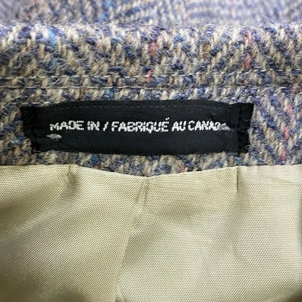 Vintage Harris Tweed Moores Classic Grey Herringbone Wool Blazer 38L Academia - Picture 5 of 16